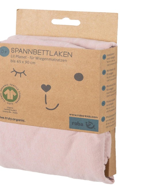 ROBA Drap Housse Extensible "Lil Planet" pour Matelas de Lit 60x120 cm à 70x140 cm - Rose - Kiabi