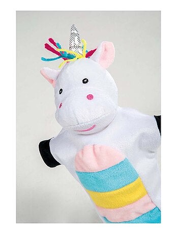 ROBA Ensemble de 4 Marionnettes à Main en Tissu et Feutre - Licorne Princesse Dragon Chevalier