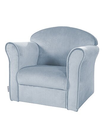 ROBA Fauteuil Club en Velours "Lil Sofa" - Chaise Rembourrée avec Accoudoirs Confortable - Rose