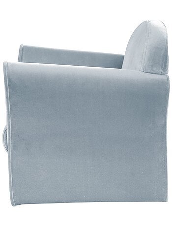 ROBA Fauteuil Club en Velours "Lil Sofa" - Chaise Rembourrée avec Accoudoirs Confortable - Rose