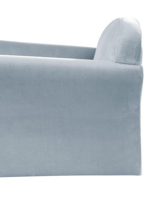 ROBA Fauteuil Club en Velours "Lil Sofa" - Chaise Rembourrée avec Accoudoirs - Bleu Clair - Kiabi