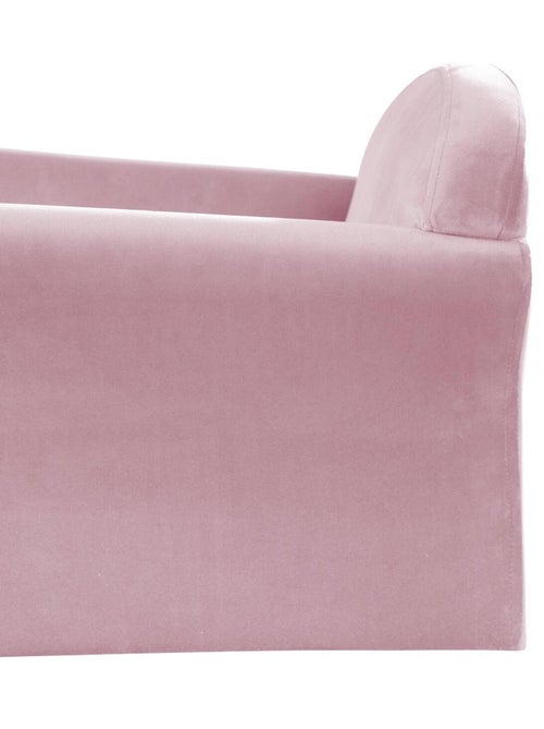 ROBA Fauteuil Club en Velours "Lil Sofa" - Chaise Rembourrée avec Accoudoirs Confortable - Rose - Kiabi