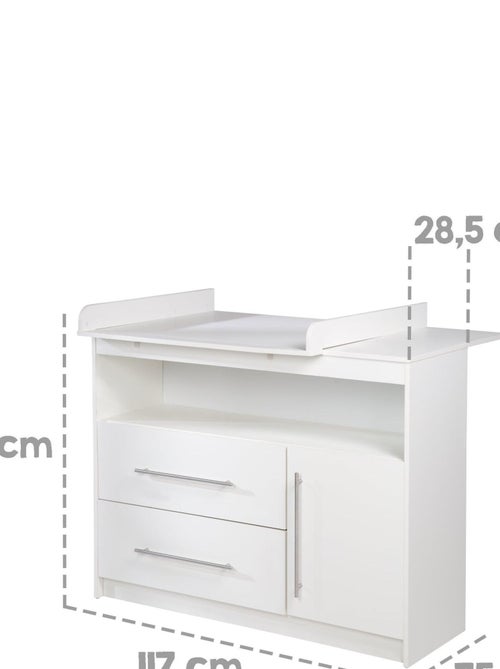 ROBA Large Commode à langer "Maren" avec Plan à Langer Amovible - Hauteur 90,5 cm - Kiabi