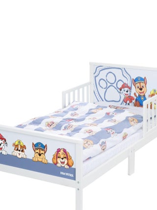 ROBA Lit 70 x 140 cm 'Paw Patrol' avec Barrières de Sécurité Sommier et Linge de Lit - Jusqu'à 7 Ans