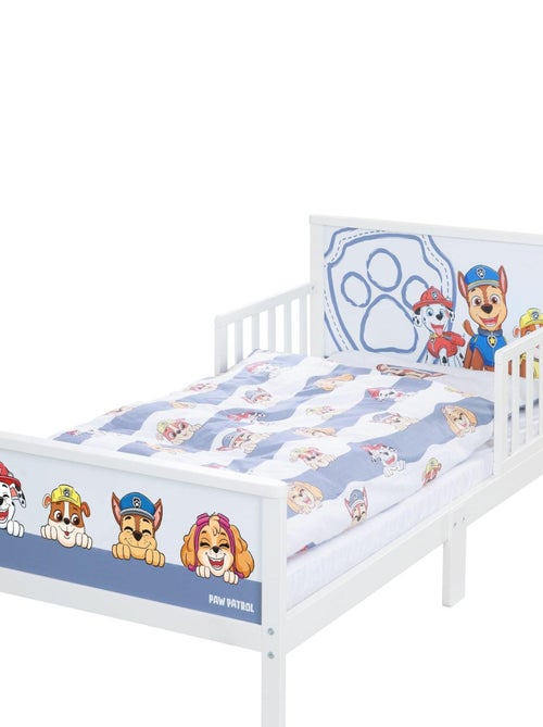 ROBA Lit 70 x 140 cm 'Paw Patrol' avec Barrières de Sécurité Sommier et Linge de Lit - Jusqu'à 7 Ans - Kiabi