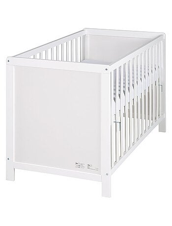 ROBA Lit Bébé et Cododo 60 x 120 cm + Matelas et Sommier - Hauteur Réglable - Gris