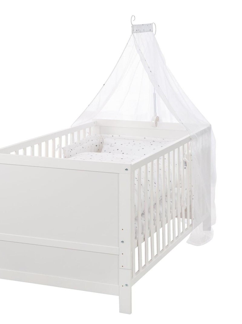 ROBA Lit bébé évolutif complet "Sternenzauber" blanc - 70x140 + Équipement Complet Blanc - Kiabi