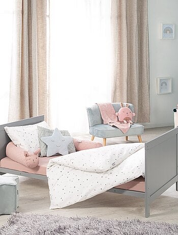 ROBA Lit bébé évolutif complet "Sternenzauber" blanc - 70x140 + Équipement Complet