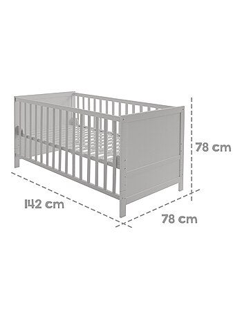 ROBA Lit bébé évolutif complet "Sternenzauber" blanc - 70x140 + Équipement Complet