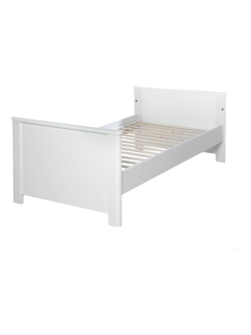 ROBA Lit bébé évolutif "Linus" - 70x140 - Convertible - Hauteur Réglable - 0 à 7 Ans - Blanc/Gris Blanc - Kiabi