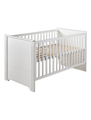 ROBA Lit bébé évolutif "Maxi" - 70x140 - Convertible - Réglable en hauteur - Blanc
