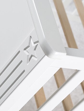 ROBA Lit bébé évolutif "Maxi" - 70x140 - Convertible - Réglable en hauteur - Blanc