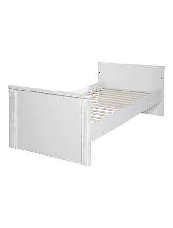 ROBA Lit bébé évolutif "Maxi" - 70x140 - Convertible - Réglable en hauteur - Blanc