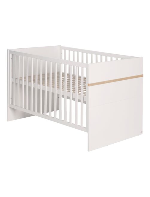 Lit bébé évolutif avec tiroir - OLIVIA - 120x60 cm - Blanc - Kiabi - 279.00€