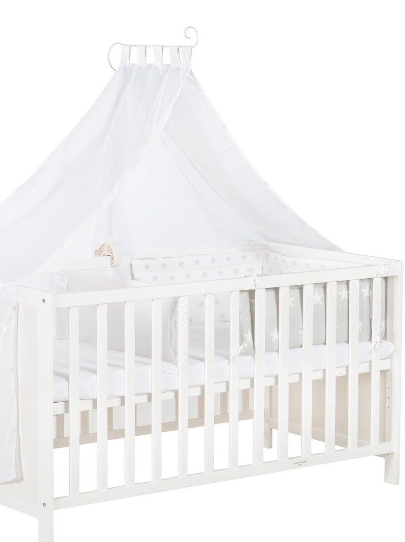 ROBA Lit Bébé Multifonctionnel 60 x 120 cm + Équipement du Lit - Blanc Blanc - Kiabi