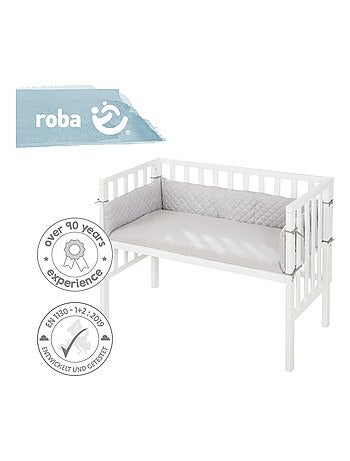 ROBA Lit Cododo "roba Style" 2en1 + Matelas + Tour + Barrière - Gris