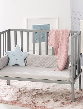 ROBA Lit Cododo "roba Style" 2en1 + Matelas + Tour + Barrière - Gris