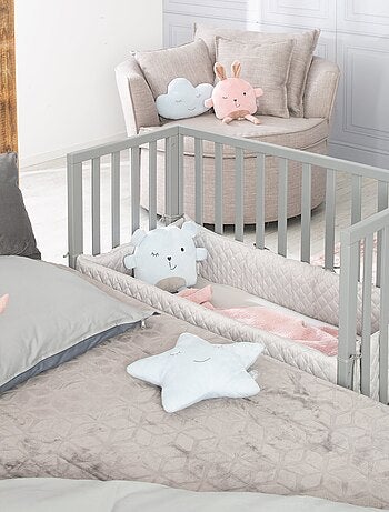 ROBA Lit Cododo "roba Style" 2en1 + Matelas + Tour + Barrière - Gris