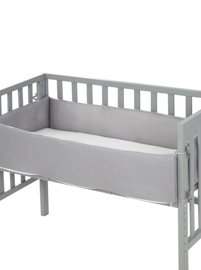 ROBA Lit Cododo "safe asleep®" 2en 1 + Matelas Ventilé + Tour + Barrière - Gris Gris - Kiabi
