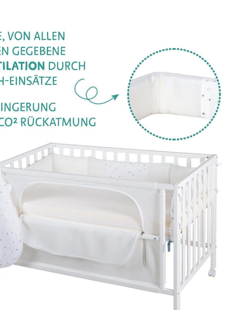 ROBA Lit cododo "safe asleep®" 60 x 120 cm + équipement complet "Sternenzauber" Blanc - Kiabi