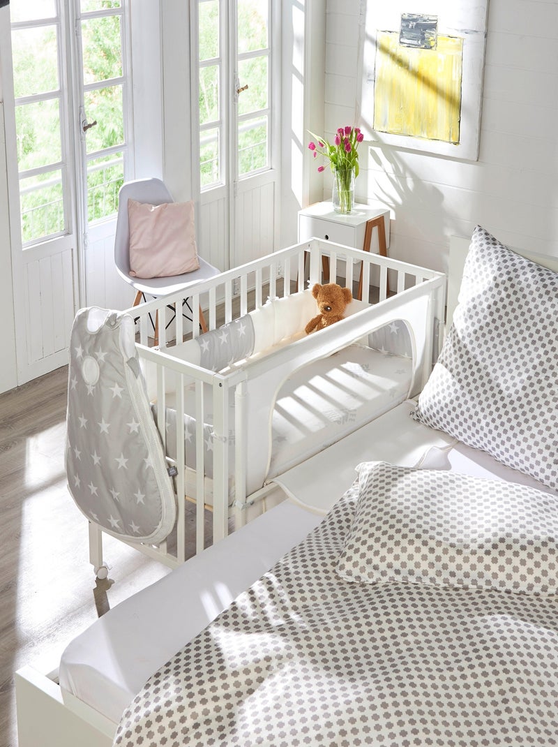 ROBA Lit cododo "safe asleep®" 60 x 120 cm – incl. équipement "Sterne grau" Blanc - Kiabi
