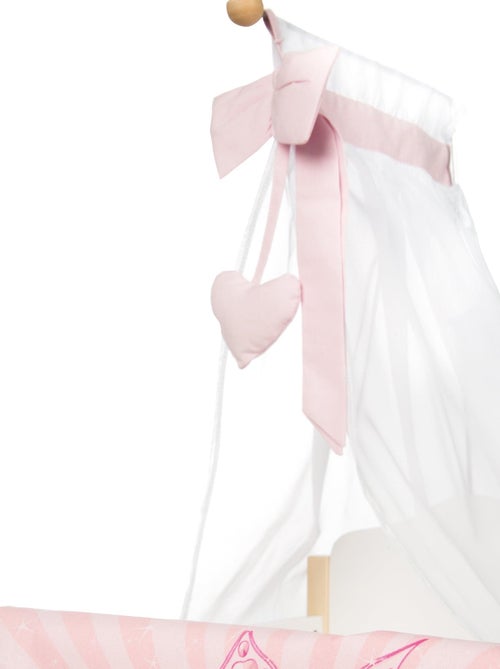 ROBA Lit de Poupée en Bois "Scarlett" - Inclus Textile Rose - Blanc/Naturel - Kiabi