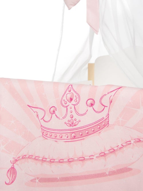 ROBA Lit de Poupée en Bois "Scarlett" - Inclus Textile Rose - Blanc/Naturel - Kiabi