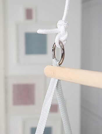 ROBA Lit Suspendu "safe asleep®" - 45x90 - Tissu À Mailles - Matelas Inclus