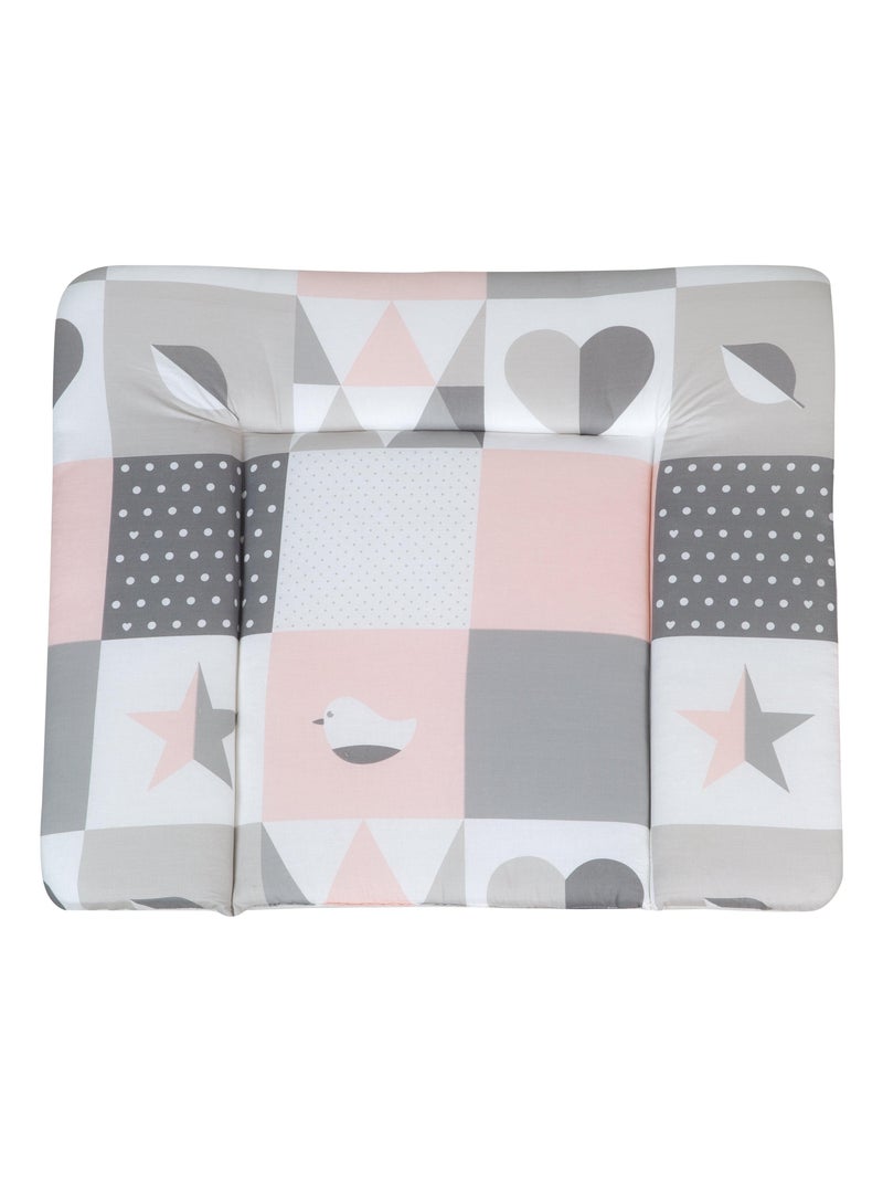 ROBA Matelas À Langer "Happy Patch Rose" - 85x75 - Revêtu De PU Rose - Kiabi