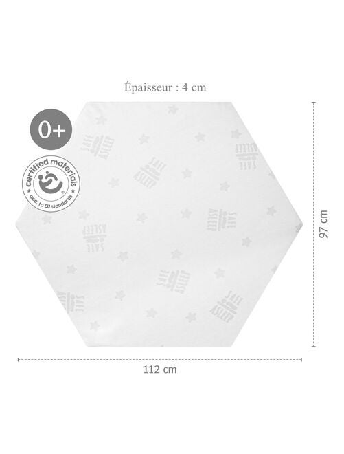 ROBA Matelas pour Parc Bébé Hexagonal - Housse Amovible - "Safe Asleep®" Air - Kiabi