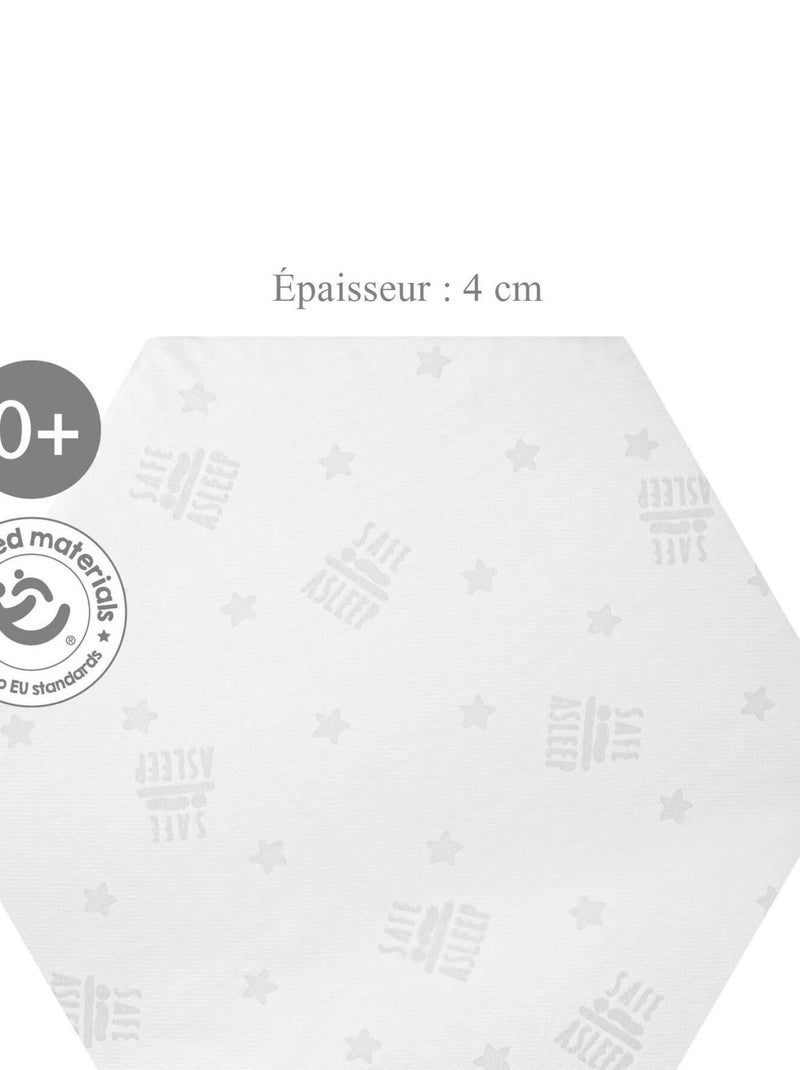 ROBA Matelas pour Parc Bébé Hexagonal - Housse Amovible - "Safe Asleep®" Air Blanc - Kiabi