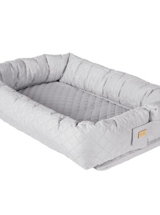 ROBA Nid d'Ange 3 en 1 - roba Style - Lit de Voyage, Matelas á Langer, Serpent de Lit - Gris Argenté