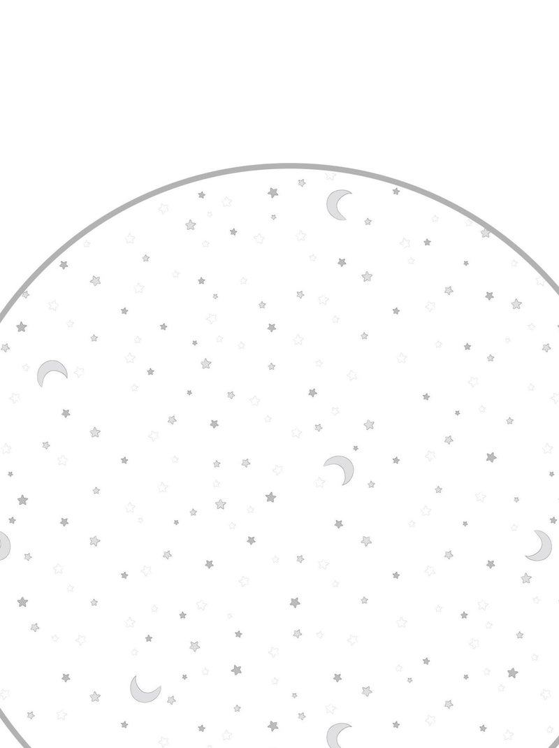 ROBA Parc bébé 75 x 100 cm + Tapis de Parc "Sternenzauber" - Bois Blanc Blanc - Kiabi