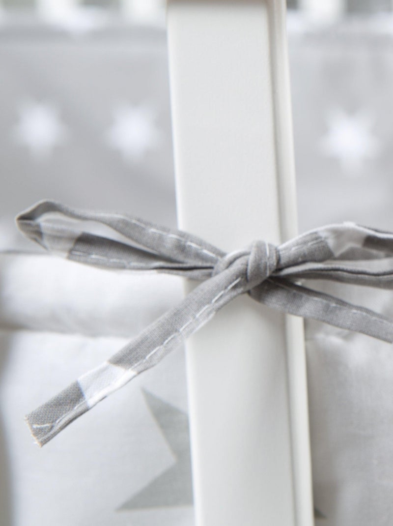 ROBA Parc Bébé en Bois 100x100 "Little Stars" + Tapis de Parc Bébé et Roues à Freins - Blanc Blanc - Kiabi