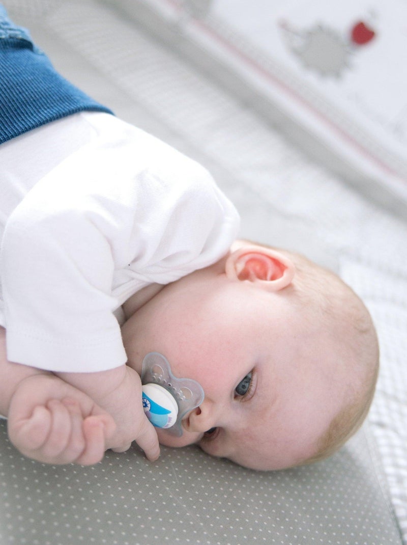 ROBA Parc Bébé Hexagonal en Bois "Adam & Eule" + Tapis de Parc et Roues à Freins - Blanc Blanc - Kiabi