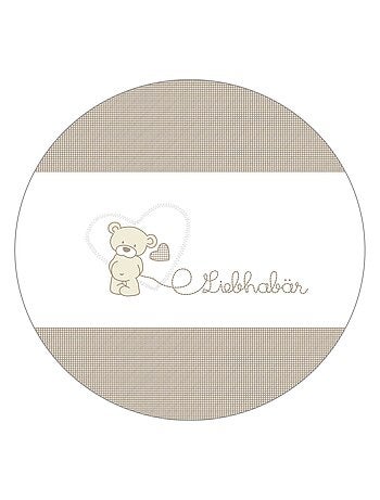 ROBA Parc Bébé Hexagonal en Bois "Liebhabear" + Tapis de Parc et Roues à Freins - Blanc