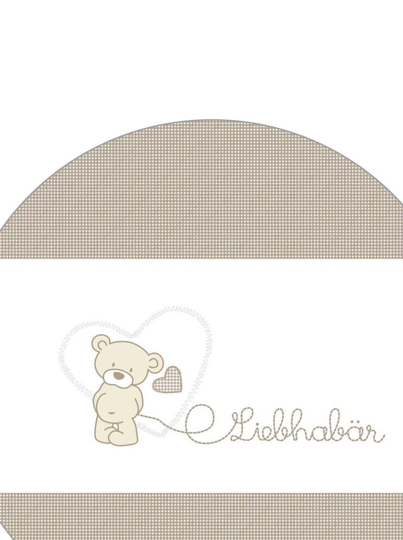 ROBA Parc Bébé Hexagonal en Bois "Liebhabear" + Tapis de Parc et Roues à Freins - Blanc Marron - Kiabi