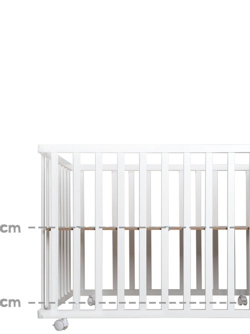 ROBA Parc Pliant 74 x 100 cm + Roues à Freins - Hauteur Réglable - Taupe - Kiabi