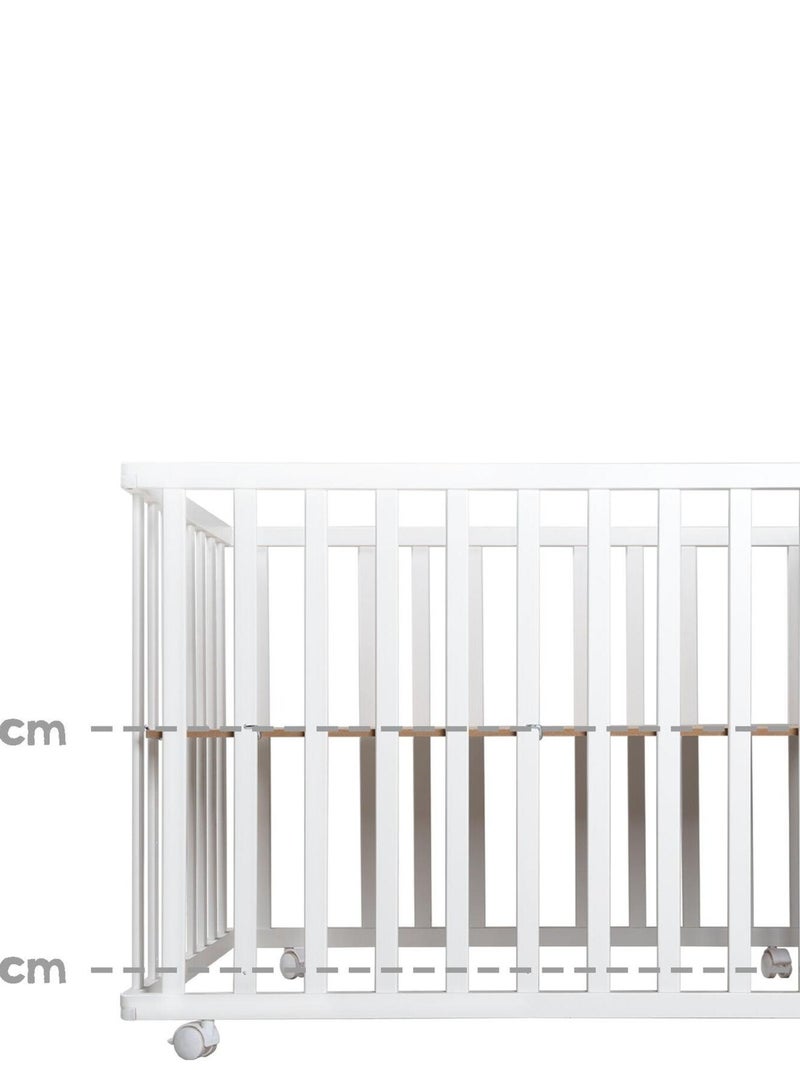 ROBA Parc Pliant 74 x 100 cm + Roues à Freins - Hauteur Réglable - Taupe Gris - Kiabi