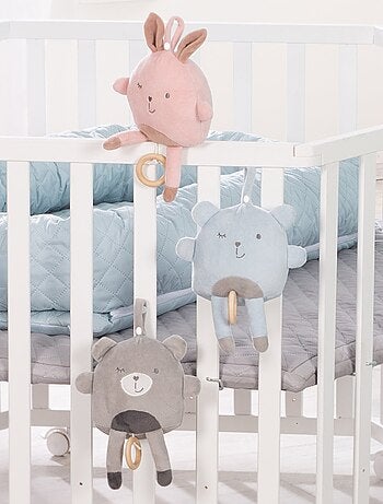 ROBA Peluche Musicale Ours à Suspendre "Lil Cuties Benny" - Mélodie Apaisante - Bleu Clair