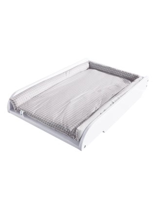 ROBA Plan À Langer + Matelas "Damier Gris" - À Mettre Au Dessus Des Lits De Bébé