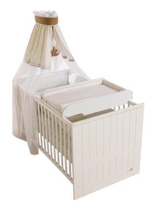 ROBA Plan À Langer + Matelas "Vichy Beige" - À Mettre Sur Le Dessus Des Lits De Bébé