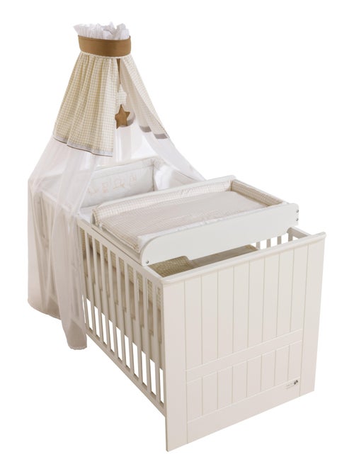 ROBA Plan À Langer + Matelas "Vichy Beige" - À Mettre Sur Le Dessus Des Lits De Bébé - Kiabi