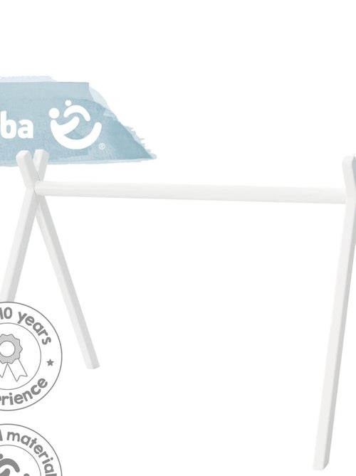 ROBA Portique d'Éveil en Bois pour Bébé + 5 pendentifs "roba Style" - Blanc/Rose - Kiabi