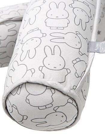 ROBA Serpent de lit bébé miffy® - 170 cm - Convient comme coussin d'allaitement - Gris clair