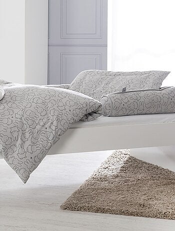 ROBA Serpent de lit bébé miffy® - 170 cm - Convient comme coussin d'allaitement - Gris clair