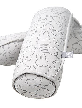 ROBA Serpent de lit bébé miffy® - 170 cm - Convient comme coussin d'allaitement - Gris clair