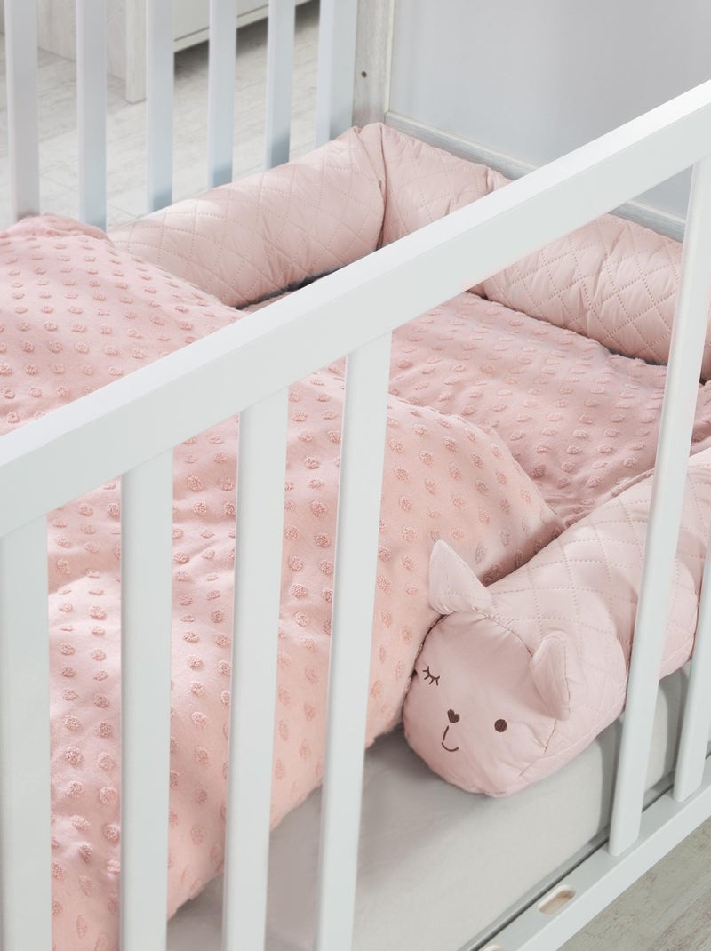 ROBA Serpent de Lit Bébé "roba Style" - 170 cm - Avec Visage De Lapin - Rose Rose - Kiabi