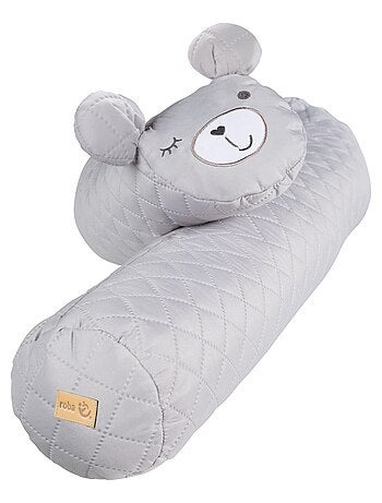ROBA Serpent de Lit Bébé "roba Style" - 170 cm - Avec Visage d'Ours - Bleu Clair