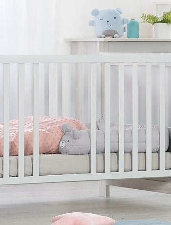 ROBA Serpent de Lit Bébé "roba Style" - 170 cm - Avec Visage d'Ours - Bleu Clair